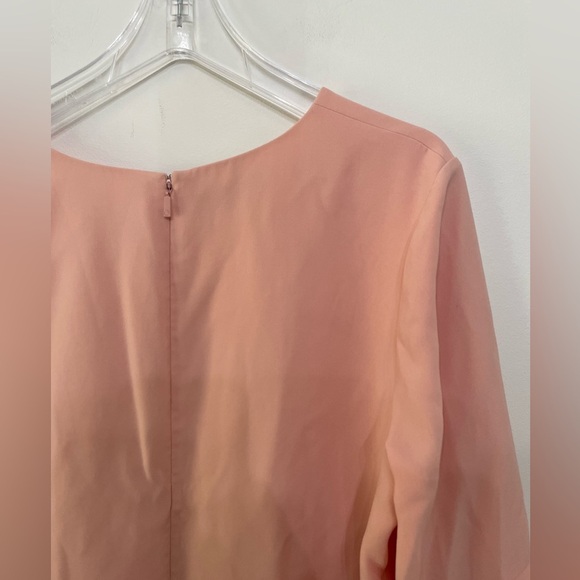 Lafayette 148 New York Peach Holly Bell Sleeve Dress Size XL V Neck Short Womens - Picture 7 of 10